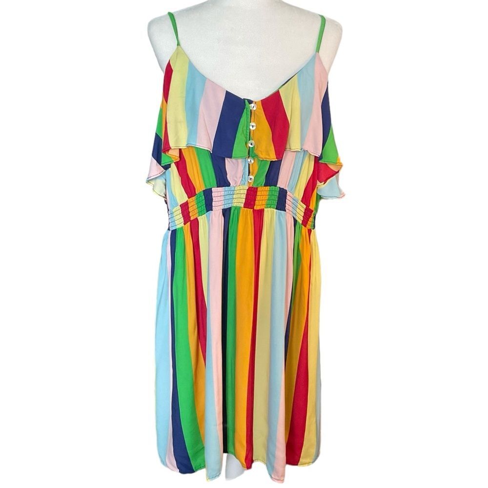Modcloth Basically Breezy Striped Spaghetti Strap Sundress Size 2X